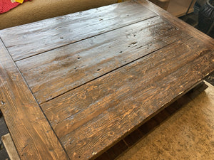 Rustic Coffee Wood Turned Leg Tiered Brown Table