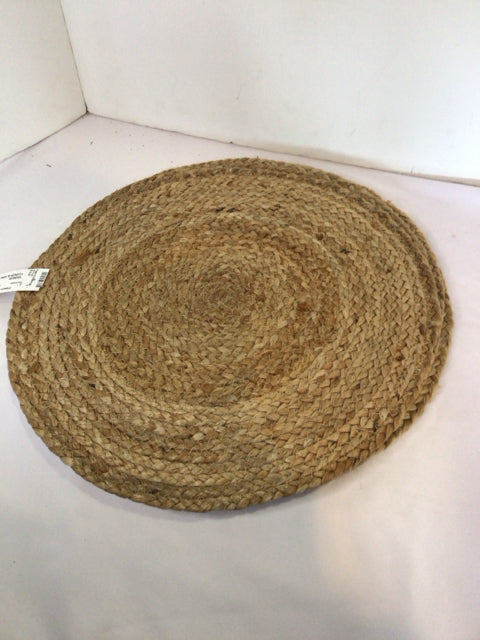 Set of 4 Natural Jute Round Placemats