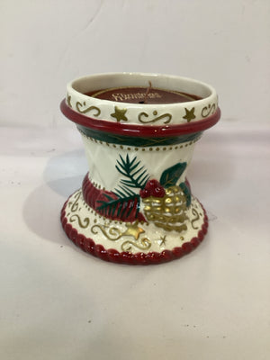 Candle Red/white Holiday Item