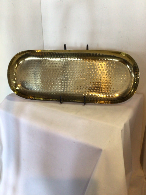 Gold Metal Hammered Tray