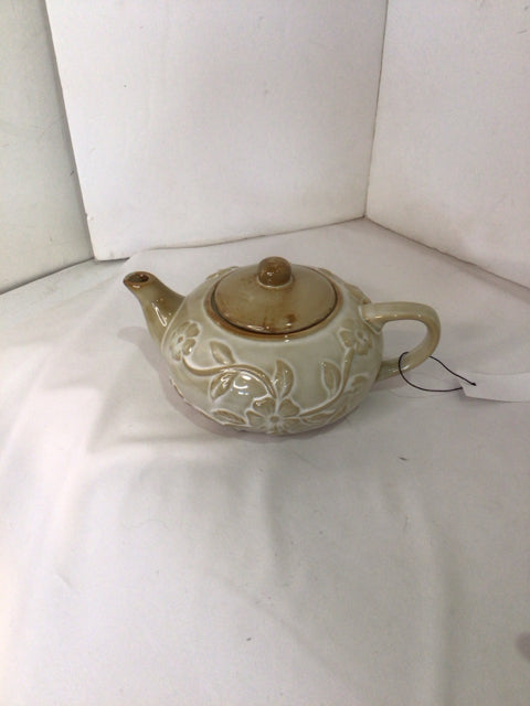 Margaux Tan Ceramic Tea Pot