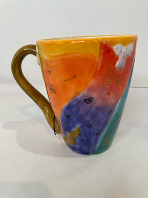 Studio Designworks Whimsical Multi Ceramic Cat Mug