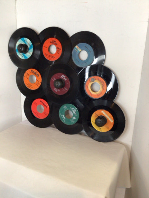 3 Hooks Vinyl Record Black/Multi Wall Decoration Art