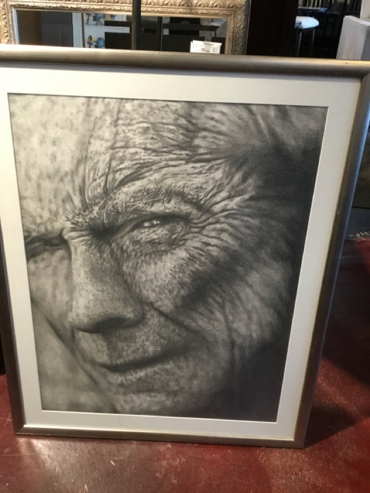 Gray/White Framed Art