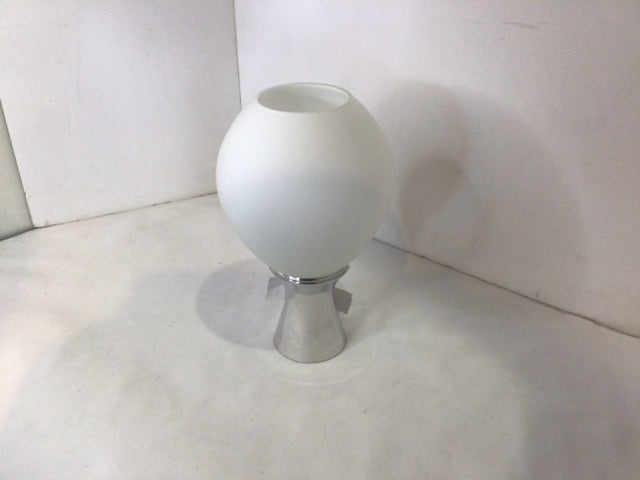 Nambe Silver/White Metal/Glass w/Box Candle Holder