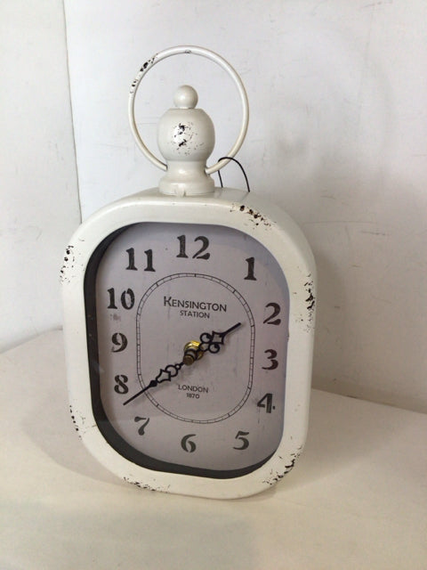 Kensington Vintage Wall White Metal Clock