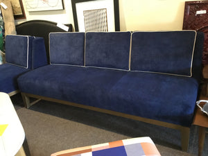 Kimball Polyester Blue/White Sofa