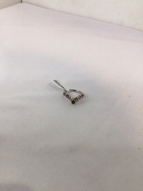 Sterling Silver Purple Chevron Ring