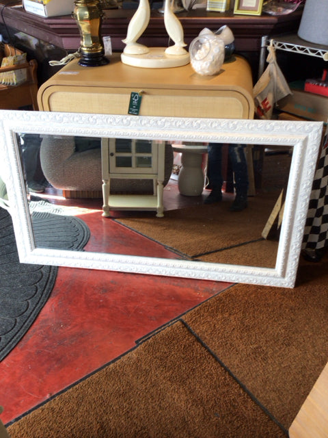 Farmhouse White Resin Mirror