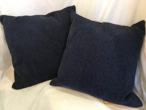 Navy Down Boucle Pillow Set