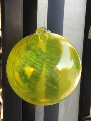 Hand Blown Yellow Swirl Globe Misc