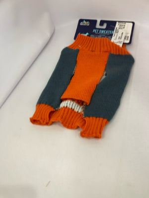 Sweater Gray/Orange Acrylic Medium Dog Accessories