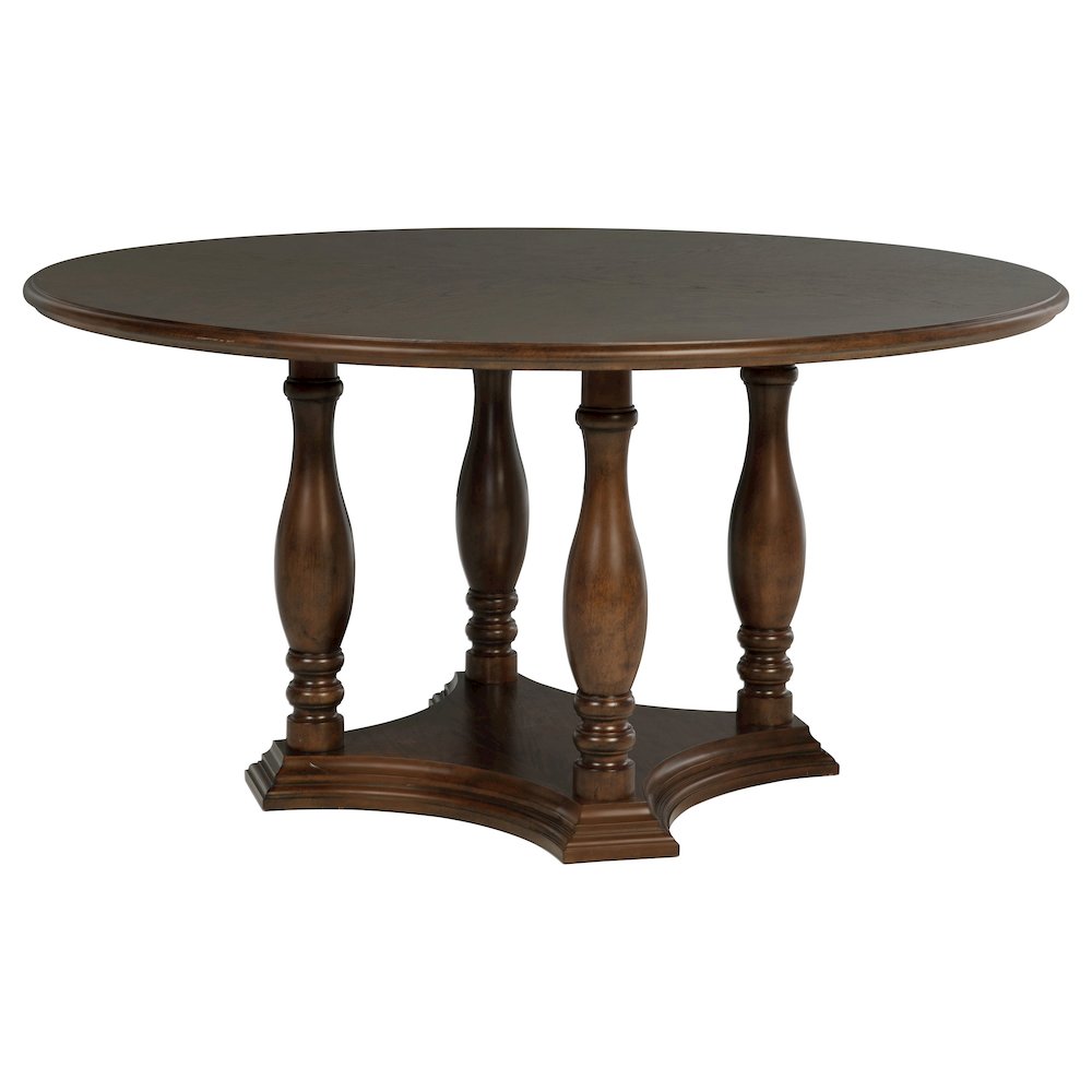 Bison Commerce LLC Pedestal Wood Brown Table A5J4HJT9