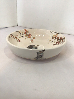 PIER 1 Autumn White Dog Bowl