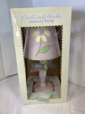 Nursery Pink/Green Wood In Box Lamp