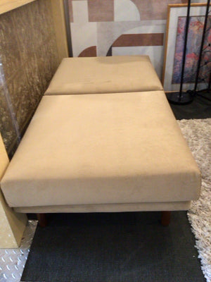 Burrow Modular Velvet Tan Bench 8XT2QSYP