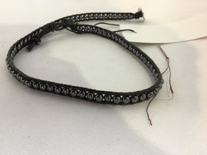 Brown/Silver Beaded Necklace