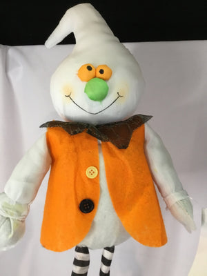 Halloween Orange/White Nylon Ghost Holiday Item