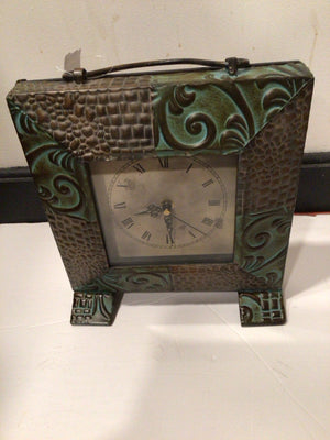 Green Metal Clock