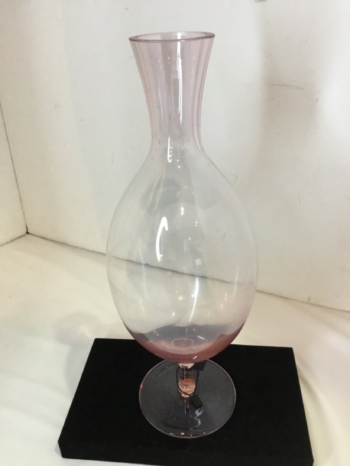 Bud Pink Glass Footed Vase