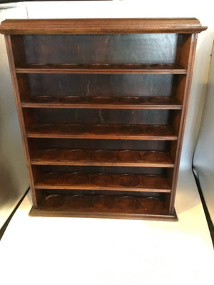 Vintage Display Brown Wood 6 Shelves Shelf