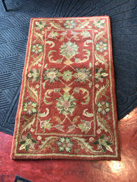 Safavieh Throw Wool Orange/Tan Rug