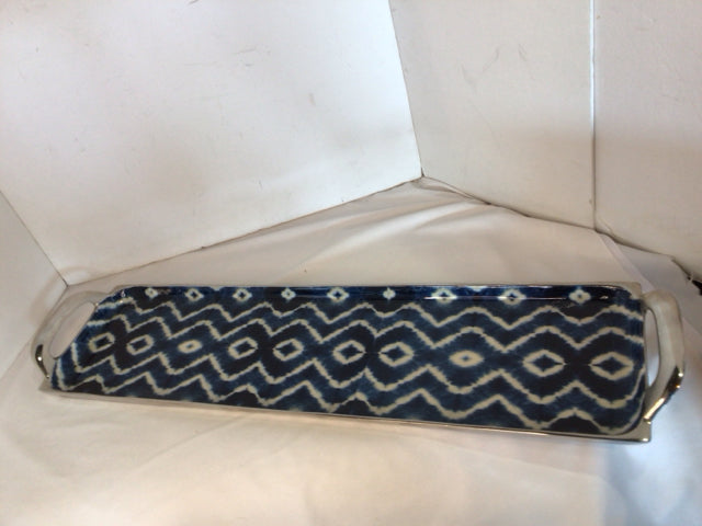 Blue/White Enamel Tray