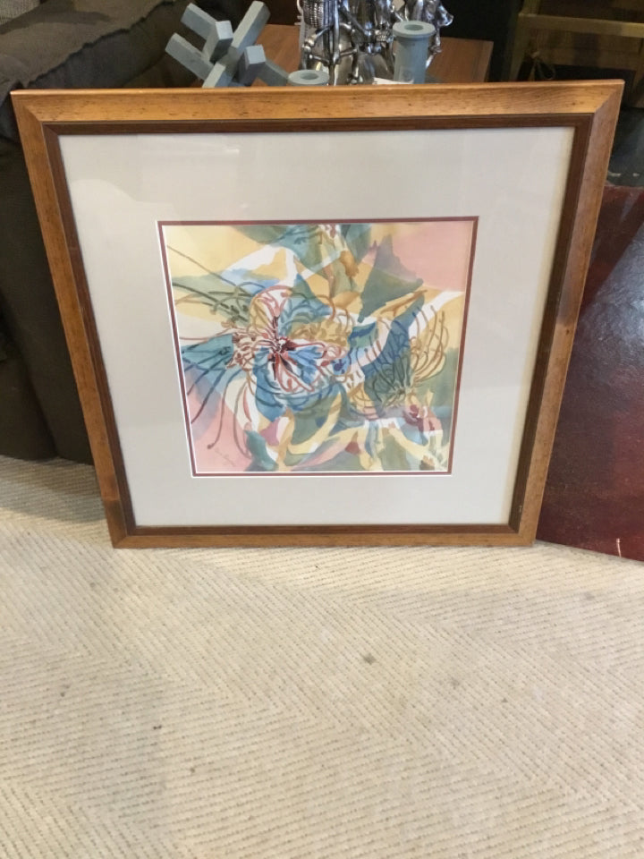 Pastel Floral Framed Art