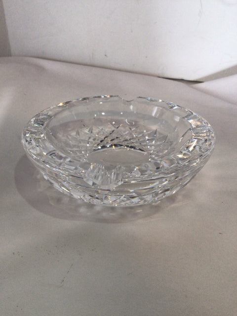 Clear Leaded Glass Ash Tray