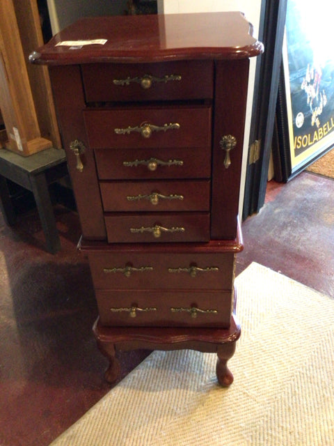 Armoire Brown Wood Jewelry Box