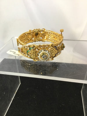 Gold Bangle Rhinestone Bracelet