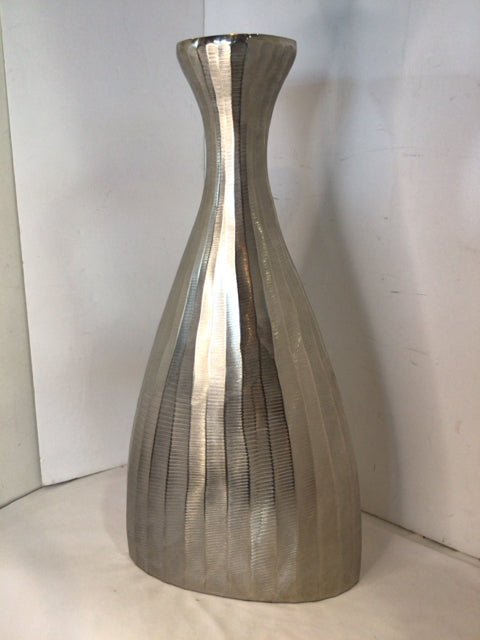 Silver Hammered Vase