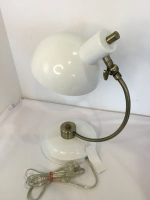 Vintage Desk White Metal Lamp