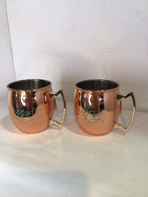 Stiches & Tweed Pair Copper His & Hers Mug