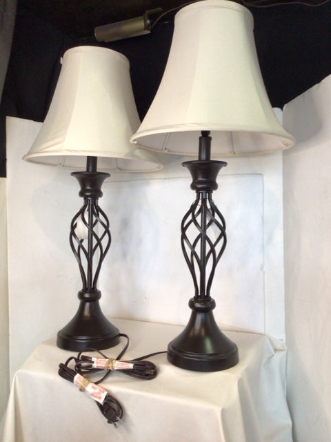 Black Metal Lamp Set