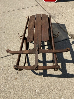 Vintage Wood/Metal Sled Holiday Item