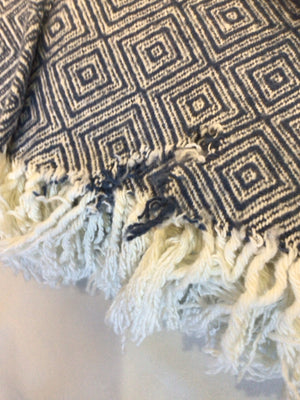 Blue/White Cotton AS IS Throw