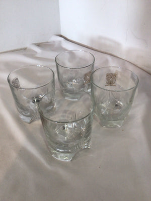 Chivas Regal Set of 4 Clear Glass Rocks Glasses