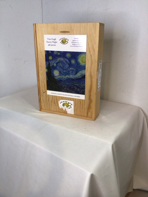 Blue/Black Wood VanGogh Puzzle