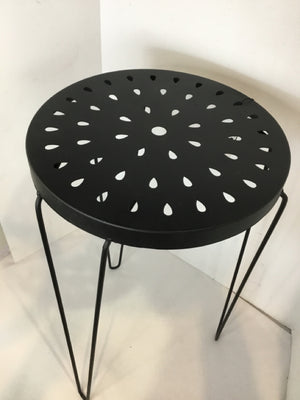 Indoor/Outdoor Black Metal Plant Stand