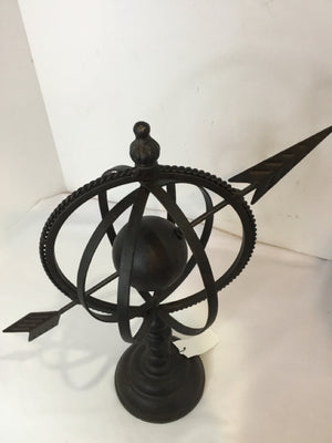 Bronze Metal Compass Globe Statue