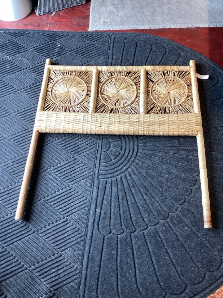 Twin Bohemian Rattan Natural Headboard