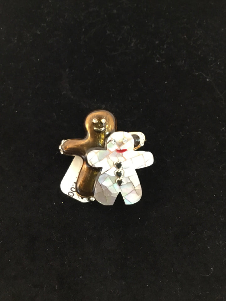 Brown Gingerbread Man Pin