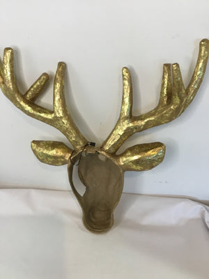 Gold Paper Reindeer Head Holiday Item