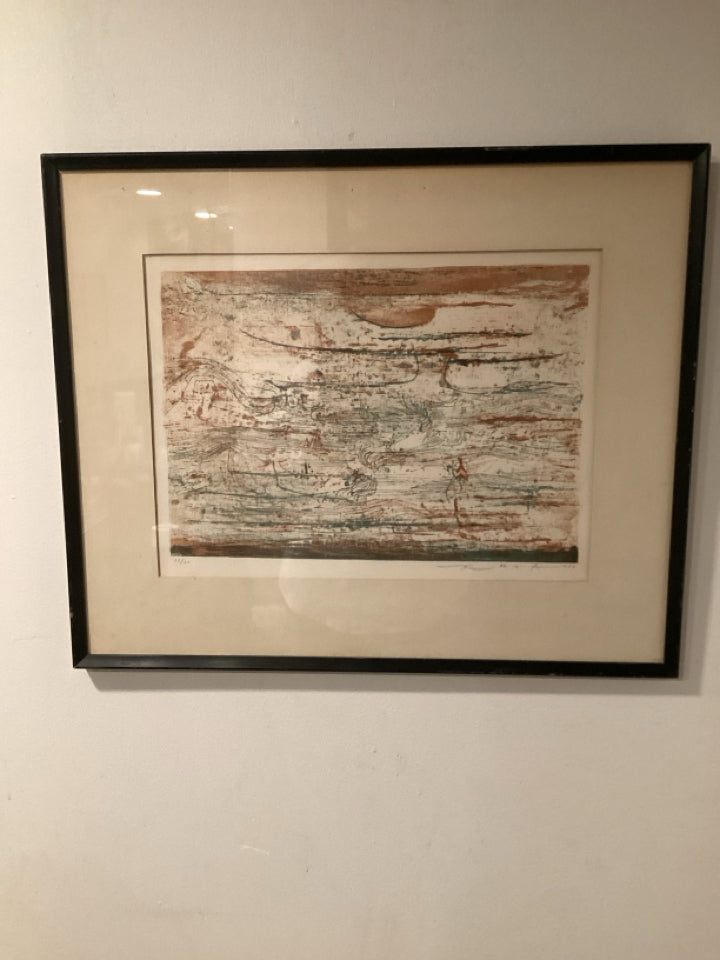 Green/Red Framed Art