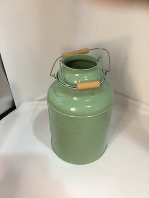 Pair Green Metal Jug 2 Sizes Misc