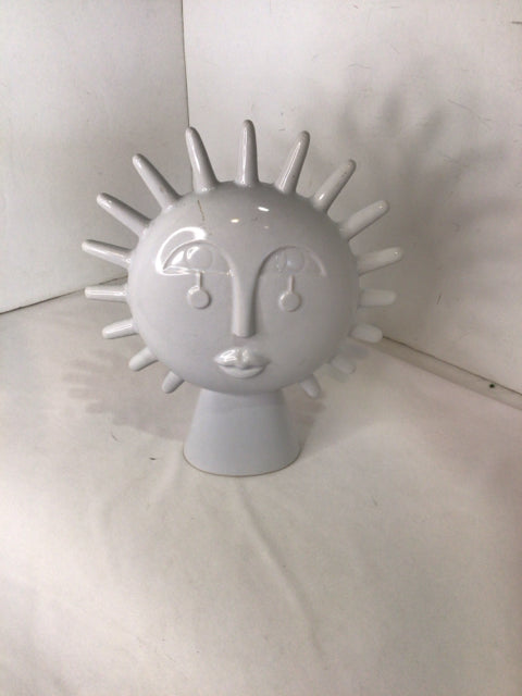 White Ceramic Sun Statue