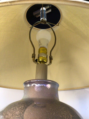 Gray Glass Lamp