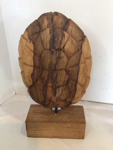 Brown Wood Turtle Shell Figurine
