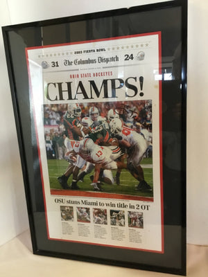 OSU Sports Memorabilia Framed Art